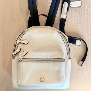 Coach white backpack